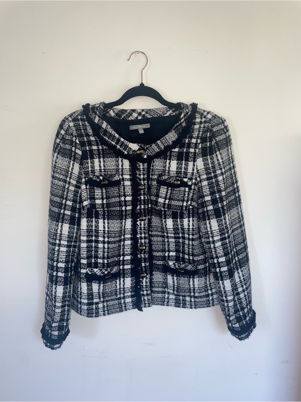 Vintage Plaid Tweed Jacket